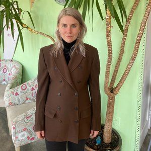 Jean-Paul GAULTIER FEMME Pinstriped Double Breasted Jacket Size 42